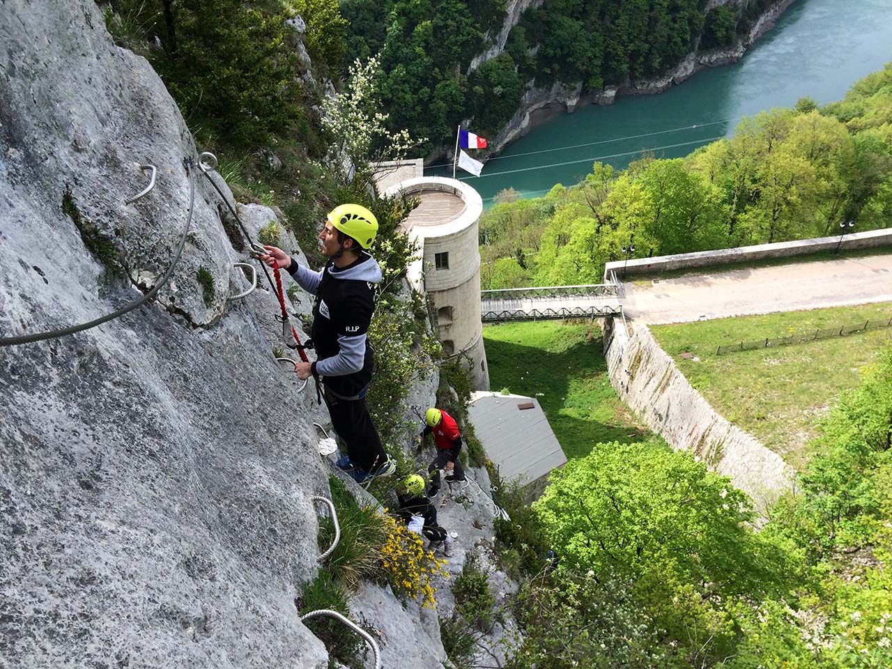 via ferrata de fort l'Ecluse dans l'Ain